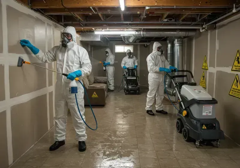 Basement Moisture Removal and Structural Drying process in Shelby County, AL